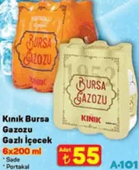KINIK BURSA GAZOZU GAZLI İÇECEK GAZOZ 6X200 ML